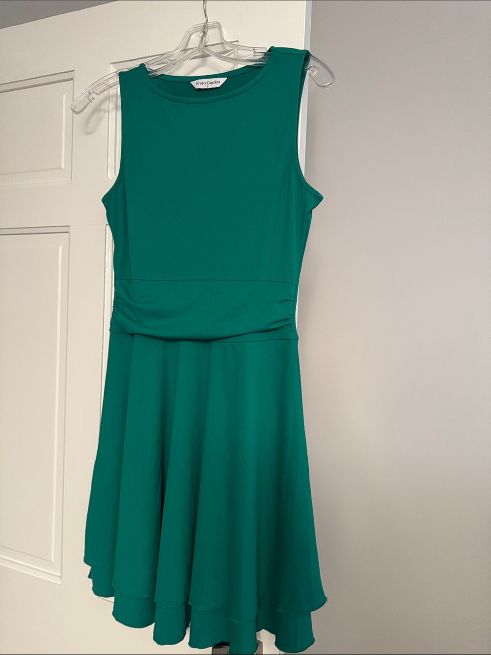 PrettyGarden Girls' Sleeveless Teal Fit-and-Flare Dress